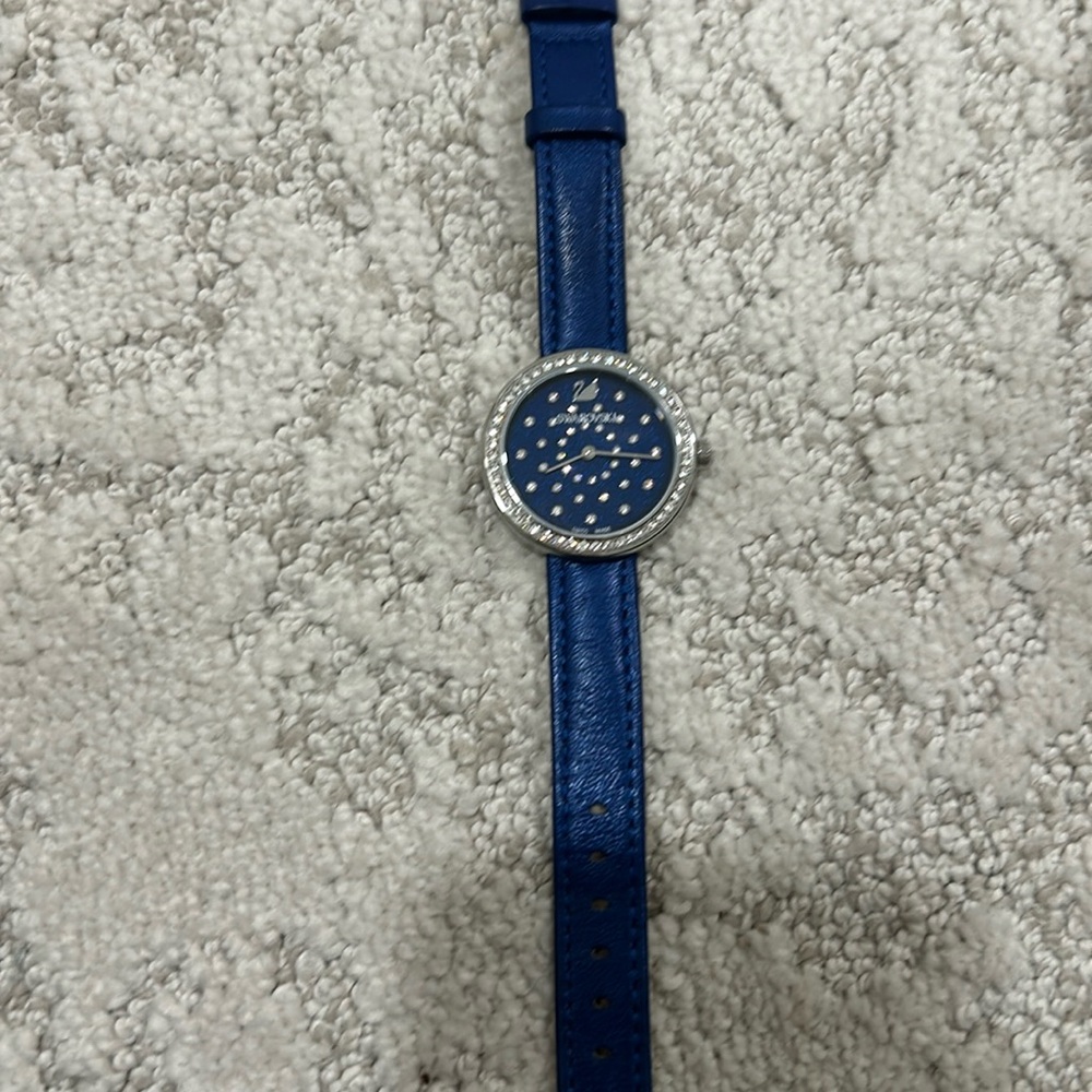 Swarovski crystal swan watch